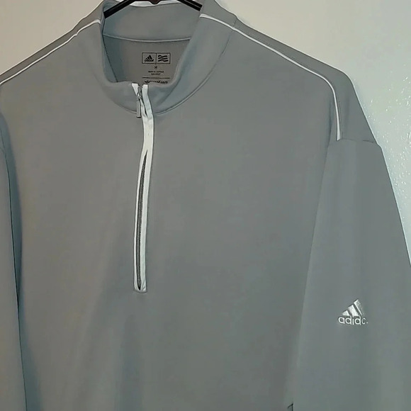Men's size medium ADIDAS golf pullover long sleeve gray LOT B11 - Picture 2 of 4